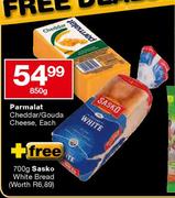 Parmalat Cheddar/Gouda Cheese-850g Each + Free Sasko White Bread