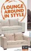 Madison Couch in Linen Stripe or Oat Script-Each