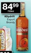 Klipdrift Export Brandy-750ml