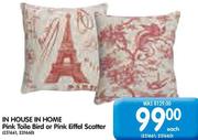In House IN Home Pink Toile Bird Or Pink Effel Scatter-Each