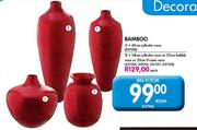 Bamboo 54cm Cylinder Vase Or 25cm Bubble Vase Or 32cm V Cone Vase-Each