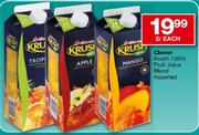 Clover Krush 100% Fruit Juice Blend Assorted-2L Each