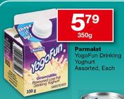 Parmalat YogoFun Drinking Yoghurt Assorted-350g Each
