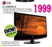 LG 23" Monitor/TV