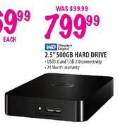 Western Digital 2.5" 500GB Hard Drive