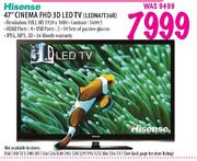 Hisense Cinema FHD 3D LED TV-47"
