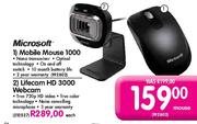Microsoft Lifecam HD 3000 Webcam