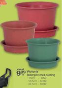 Victoria Blompot Met Piering-18.5cm