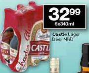 Castle Lager Beer NRB-6x340ml