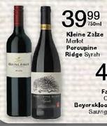 Kleine Zalze Merlot Poraupine Ridge Syrah-750ml