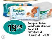 Pampers Babaveedoekies Hervul Houer-56's Per Pack