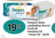 Pampers Babaveedoekies Hervul Fresh 64's/Sensitive 56's Per Pack