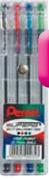 Penbel Fine Point Ball Pens Wallet-Per 4 Pack