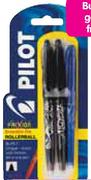 Pilot Frixion Fr7 2 Pack Black Pens Plus 1 Blue Pen Free-Per 3 Pack