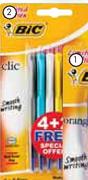 Bic Clic Medium Blue Pens-Per Pack