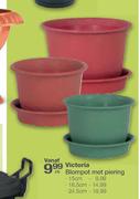 Victoria Blompot Met Piering-18.5cm