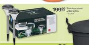 Stainless Steel Solar Lights-6 Pack