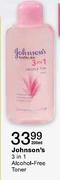 Johnson's 3 In 1 Alcohol-Free Toner-200ml