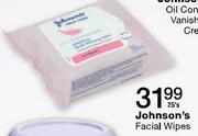 Johnson's Facial Wipes-25's