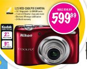Nikon L25 Red Coolpix Camera