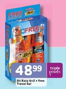 Bic Easy 6+2 Plus Free Travel Gel