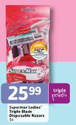 Supermax Ladies Triple Blade Disposable Razors-5's Pack
