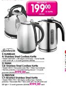 Prestige Brushed Stainless Steel Kettle-1.7Ltr Each