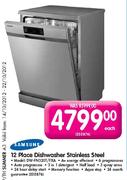 Samsung 12 Place Dishwasher Stainless Steel-Each