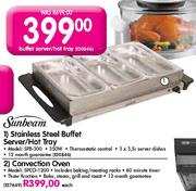 Sunbeam Stainless Steel Buffet Server/Hot Tray (SPB-300)-350W Each