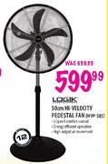 Logik 50cm Hi-Velocity Pedestal Fan (HVP-50S)