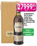 Glenfiddich 40 Yo Rare Collection Single Malt Scotch Whisky In Wooden Gift Box-1x700ml