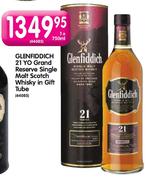 Glenfiddich 21 Yo Grand Reserve Single Malt Scotch Whisky In Gift Tube-1x750ml