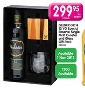 Glenfiddich 12 Yo Special Reserve Single Malt Coaster & Glass Gift Pack-1x750ml