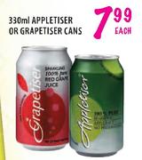Appletiser Or Grapetiser Cans-330ml Each