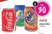 Coca-Cola Cans Assorted-6x330ml
