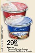 Lemnos Smooth Ricotta Cheese/Reduced Fat Ricotta Cheese-250g Each 