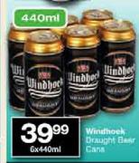 Windhoek Draught Beer Cans-6 x 440ml