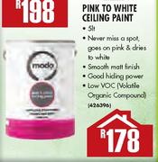 Plascon Modo Pink To White Ceiling Paint - 5 Ltr