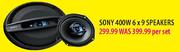 Sony 6x9 Speakers - 400W Per Set