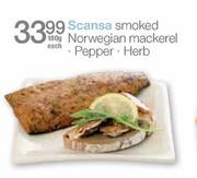 Scansa Smoked Norwegian Mackerel Pepper/Herb -180g Each 