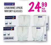 Lisbonne Whisky Glasses-3 Pack 