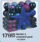 Bauble & Ornament Pack-44pcs Per Pack