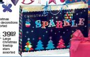 Large Christmas Treetop Stars Assorted Each