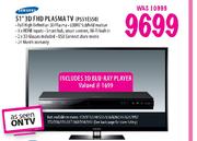 Samsung 51" 3D FHD Plasma TV(PS51E550)