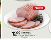 Enterprise Smoked Ham With Black Olives & Rosemary-100g
