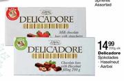 Delicadore Sjokolades-Haselneut/Aarbei-200g Elk