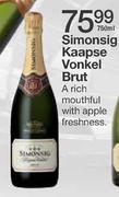 Simonsig Kaapse Vonkel Brut-750ml