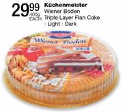 Kuchenmeister Wiener Boden Triple Layer Flan Cake Light Dark-400g Each