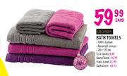 Glodina Bath Towels 100% Cotton-70x127cm Each