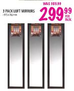 3 Pack Loft Mirrors-975x265mm Per Pack